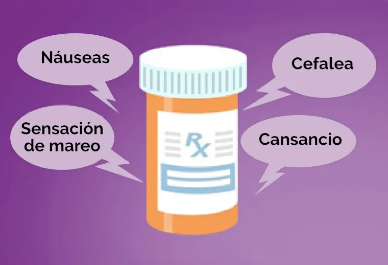 Qué efectos secundarios le originan sus FAE.
